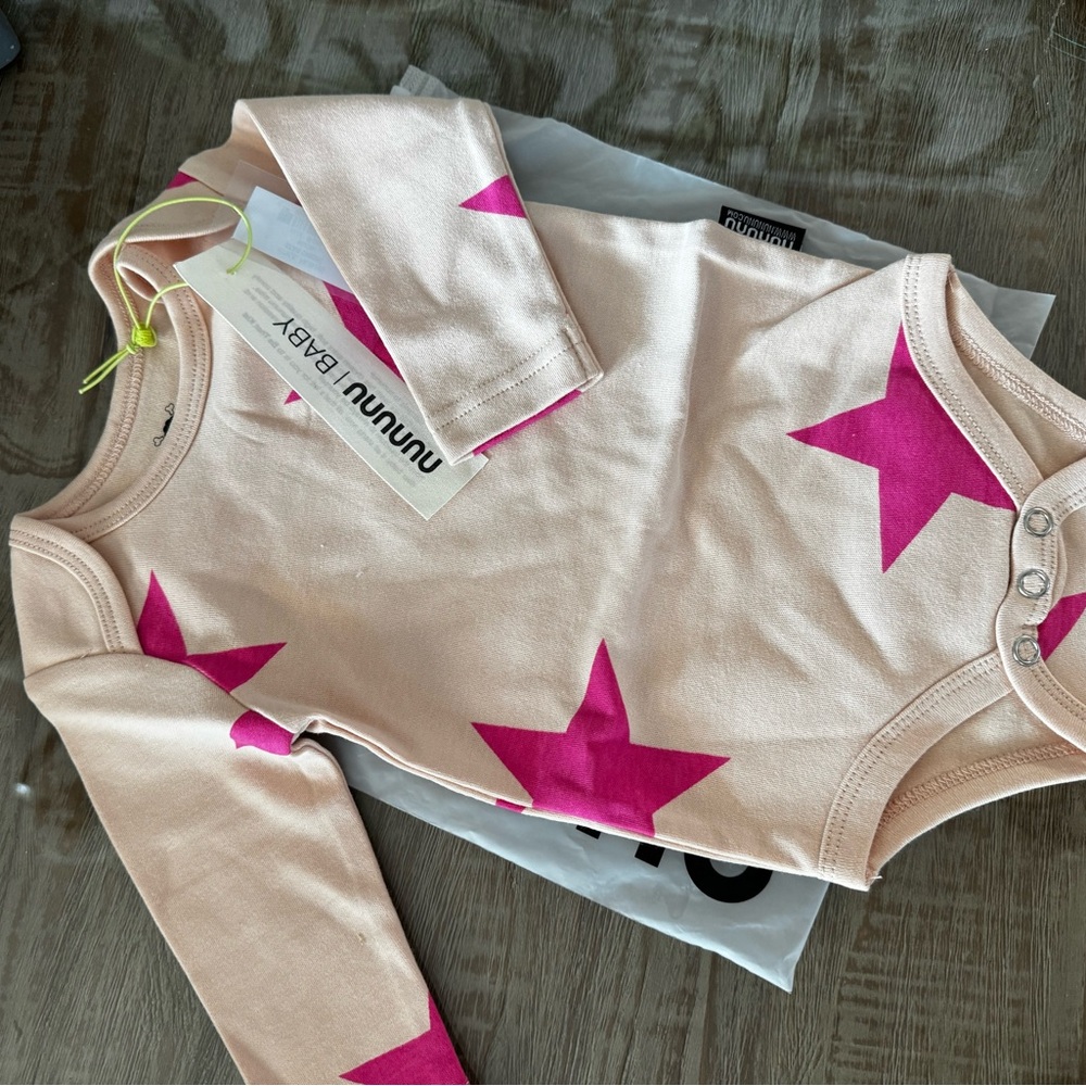 NUNUNU Baby Organic Cotton Onesie 0-3 months NWT